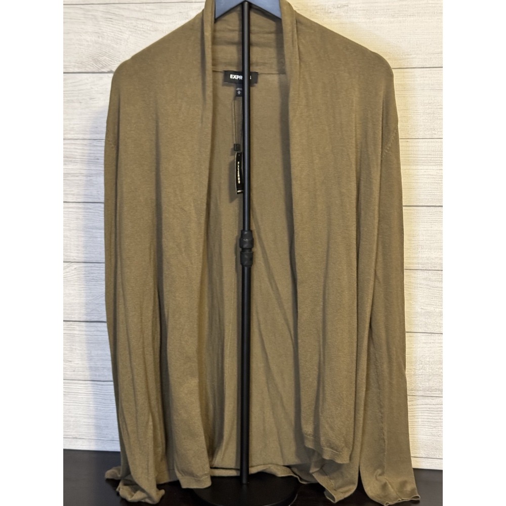 Women's Express Open Cardigan – Olive Green – Size M – NWT - Picture 3 of 11